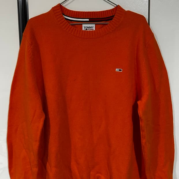 타미힐피거 타미진스 오렌지 니트