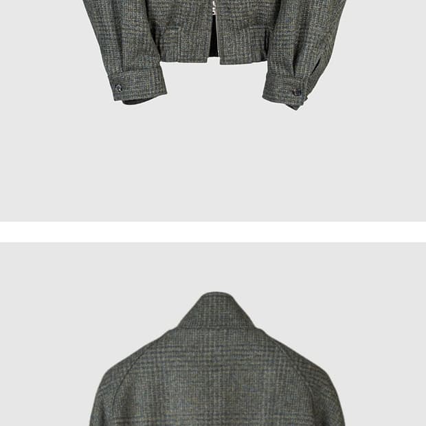 포커페이스 오버사이즈 문 트위드 해링턴 블루종 48