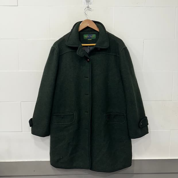 빈폴 우드버튼 미디 코트