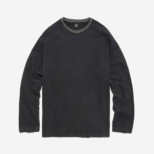 [3] 폴리테루 레이어드 롱슬리브 딥 차콜 + 세이지