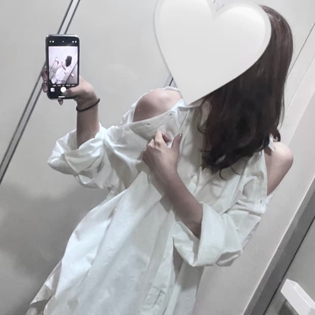 빈티지 오네갸루  화이트 오버핏 셔츠