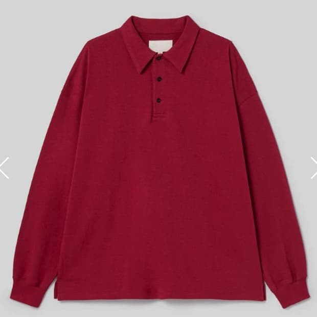 요코 사카모토 롱슬리브 폴로 셔츠 L