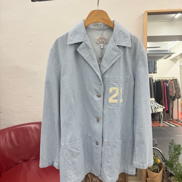 90’s Armani Jeans Hickory Stripe Jacket