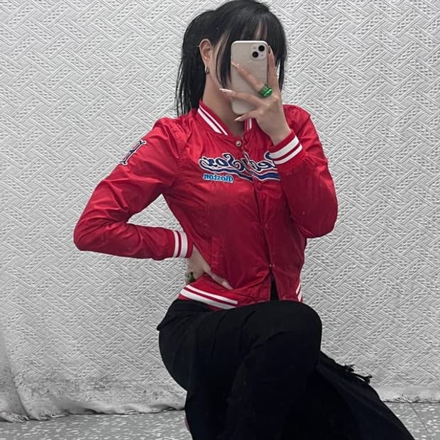 MLB 보스턴 레드삭스 레트로 바람막이 바시티자켓 90 C08282