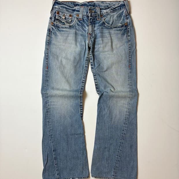 트루릴리젼 00s y2k USA 세미 부츠컷 데님 팬츠 PN8233