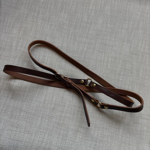 두줄 빈티지 가죽벨트