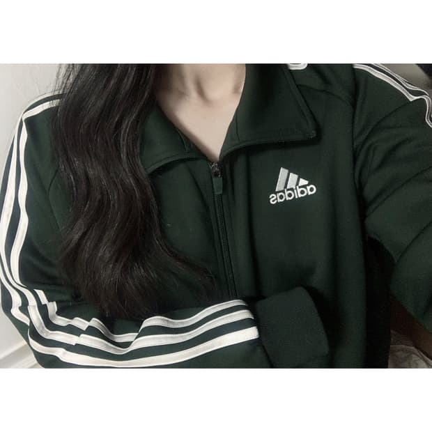 아디다스 딥그린 데일리 져지 집업 트랙탑