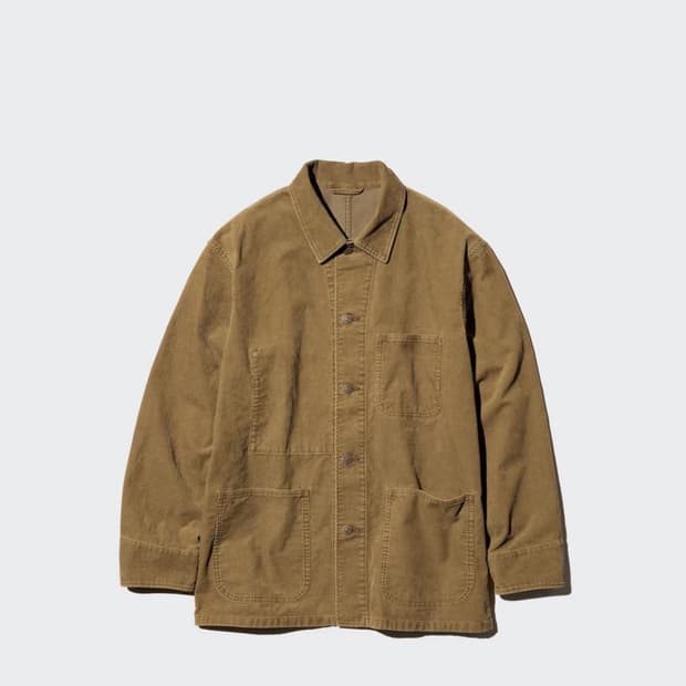 유니클로 코듀로이 자켓 브라운 XL