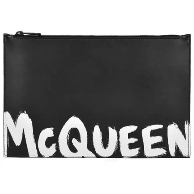 알렉산더맥퀸 그래피티 로고 프린트 클러치 백