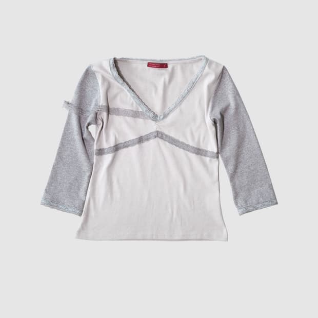 인앤양인하모니 레이스 탑 그레이 Lace top, grey