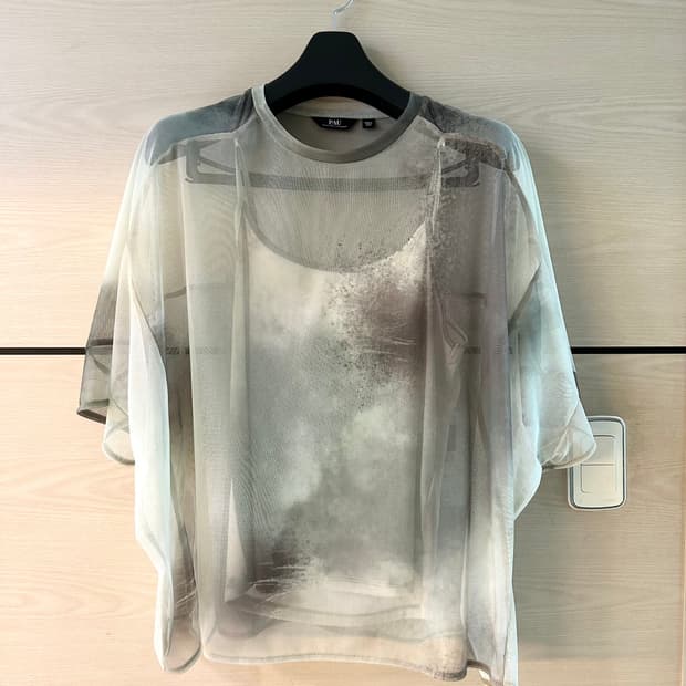 Bleached Pattern Layerd T Shirt
