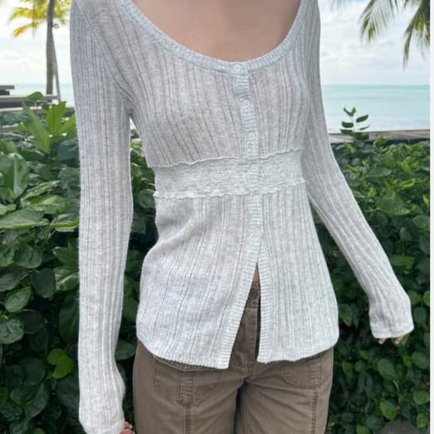 브랜디멜빌 니키 니트 가디건 그레이