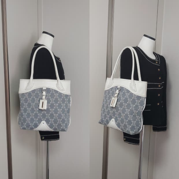 셀린느 데님 마카담 트리오페 숄더백 토트백 (정품)