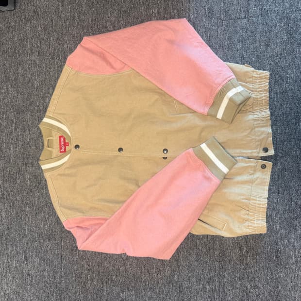 M 2018 슈프림 데님 바시티 자켓