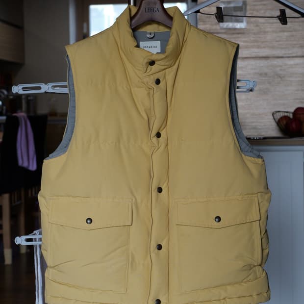 카키스 트레일 다운 패딩 베스트 옐로우 카키 L
