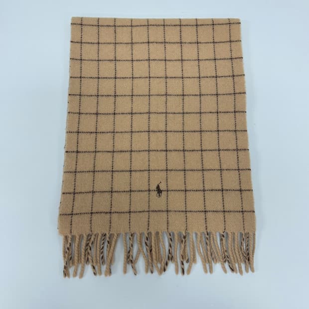 폴로 체크 로고 머플러