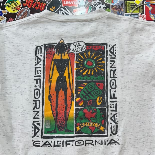90s USA 오네이타 서핑 야만 빈티지 싱글스티치 티셔츠 L