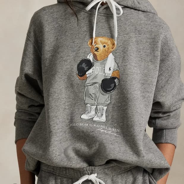 폴로 랄프로렌 복싱 베어 후드티 회색 새제품(L)