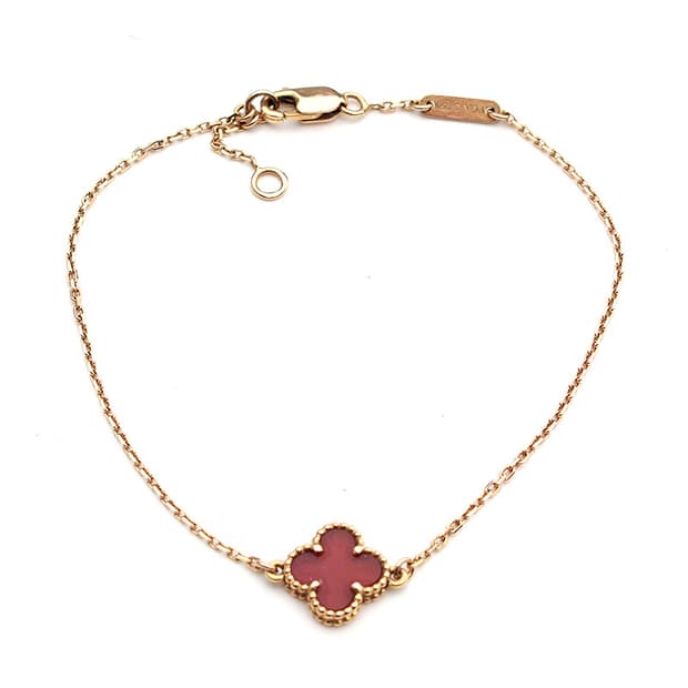 반클리프아펠 스위트 알함브라 18K 로즈골드 커넬리언 브레이슬릿