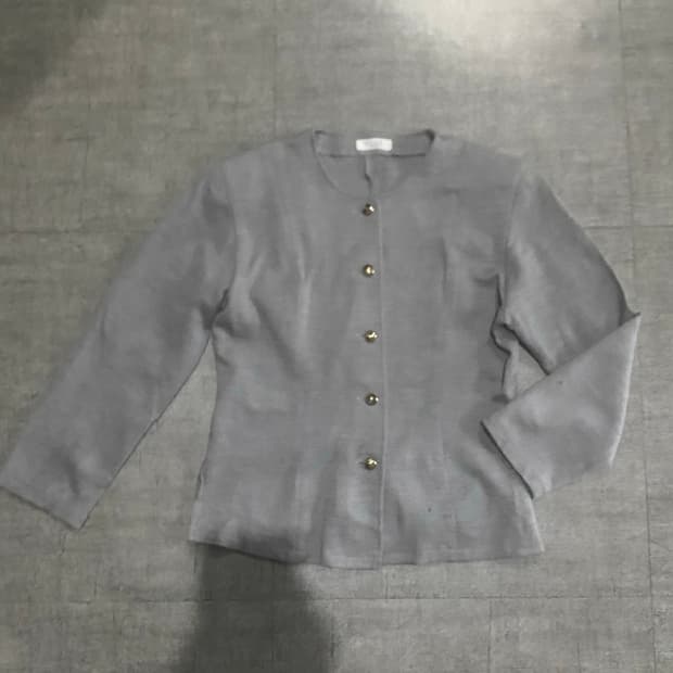 일본빈티지 Plidoul 달천깔페어리 금장버튼 라운드넥자켓