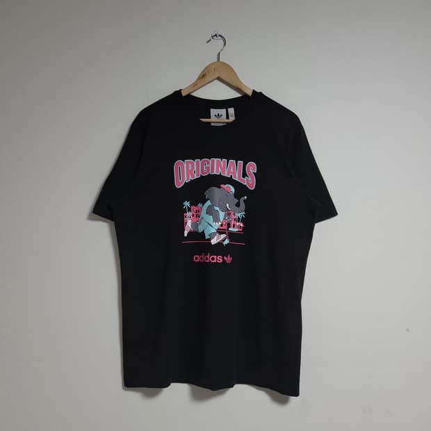 (3XL) ADIDAS 아디다스 빅사이즈 펀 프린팅 반팔 티셔츠