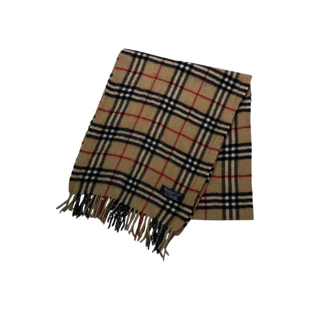 버버리 노바체크 베이지 캐시미어 머플러