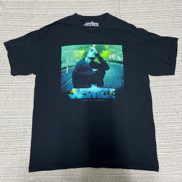 22s 저스틴비버 저스티스 투어 티셔츠