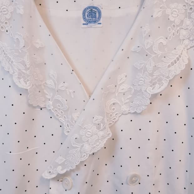 [JPRESS] 아메리칸 빈티지 레이스 도트 원피스 (L)