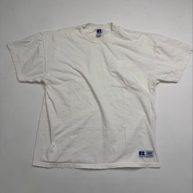 90s Russell Pocket Tee (white)