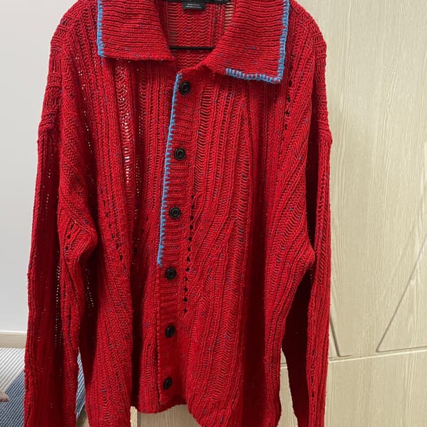 앤더슨벨 네프 울 가디건 레드