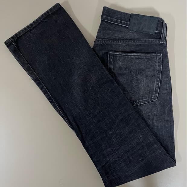 RRL 슬림부트 디스트레스트 셀비지