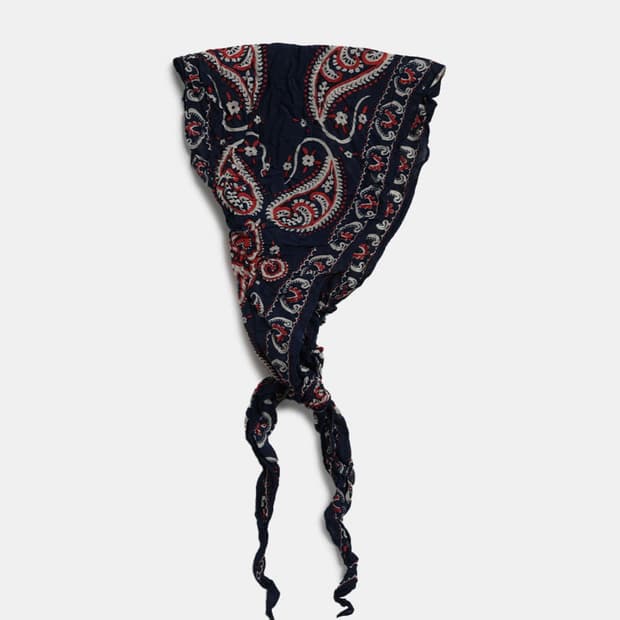 캐피탈 25fw 실크 쁘띠 스카프 네이비