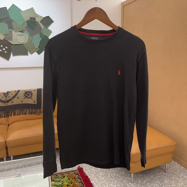 폴로 랄프로렌 자수로고 와플 롱슬리브 긴팔티 90 C06241