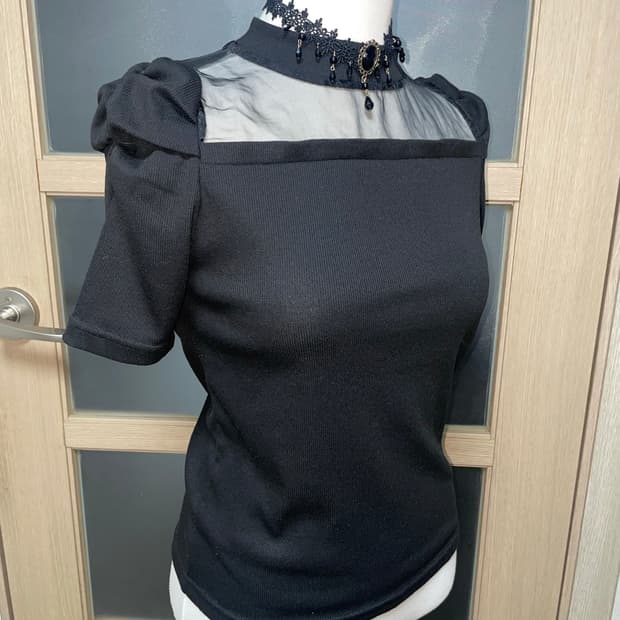 일브 고딕 시스루 탑 갸루빈티지일녀공겜여주