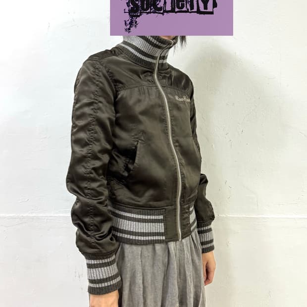 Hysteric Glamour 아카이브 빅 자수 로고 봄버자켓 스카잔