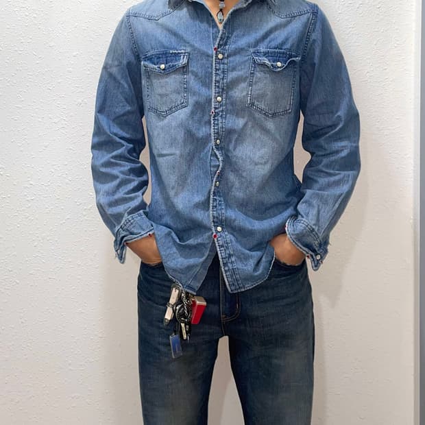 missimo 미씨모 웨스턴데님셔츠