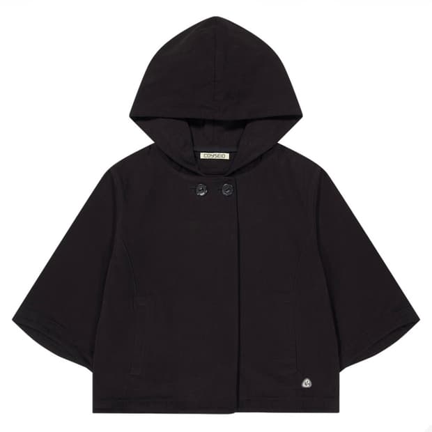 코이세이오 후디드 카프리 자켓 블랙