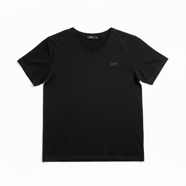 Hugo Boss 블랙 V넥 티셔츠 XXL