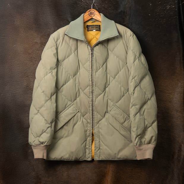 [100] 80s 에디바우어 USA 메이드 다이아몬드 퀼팅 구스다운 자켓