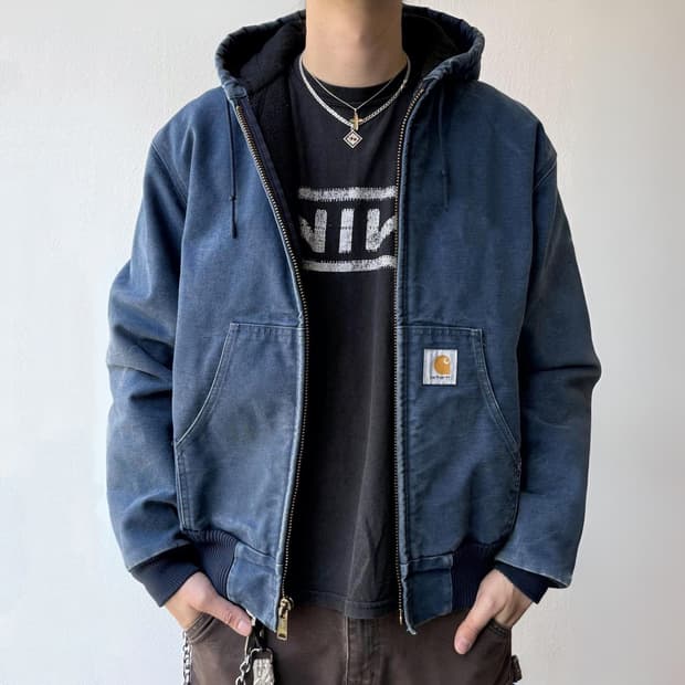 00S 빈티지 칼하트 액티브 자켓 J04 NVY - M
