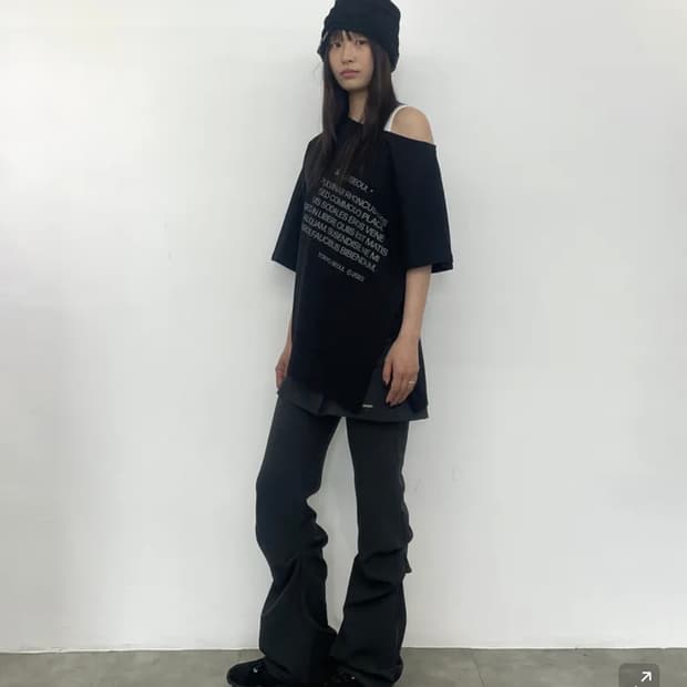 미세키서울 Draped shirt skirt pants SET