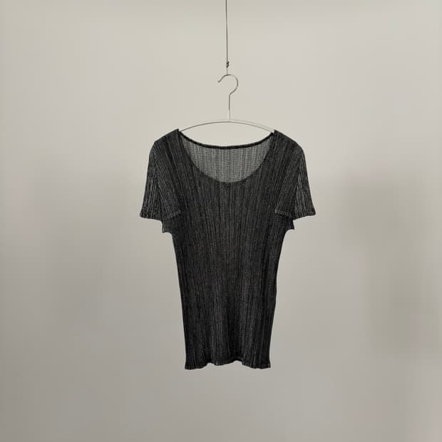 Metallic Pleats Top