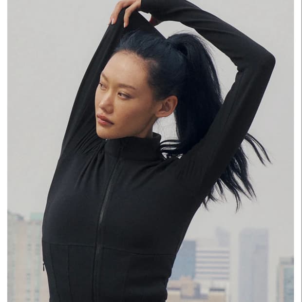ALO 알로 Airbrush Corset Full Zip Jacket