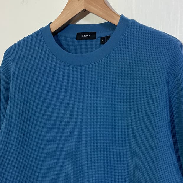 Theory 띠어리 코튼 니트 L / 100-105 / 블루