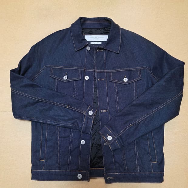 자라 프리미엄 데님 퀼팅 트러커 자켓  L