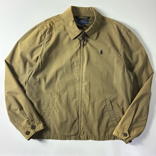 Polo  폴로 랄프로렌 자수 코튼 베이지 블루종 자켓 