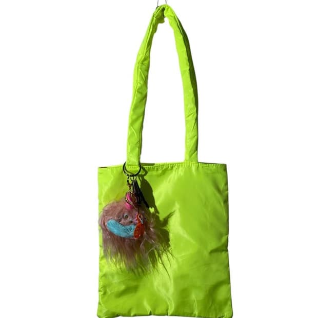 cheek 네온 그린 숄더백 토트백