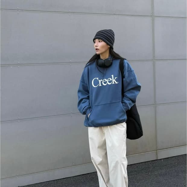 [M] Creek 크릭 뉴욕 한정판 후드티 블루 네이비 정품 새상품