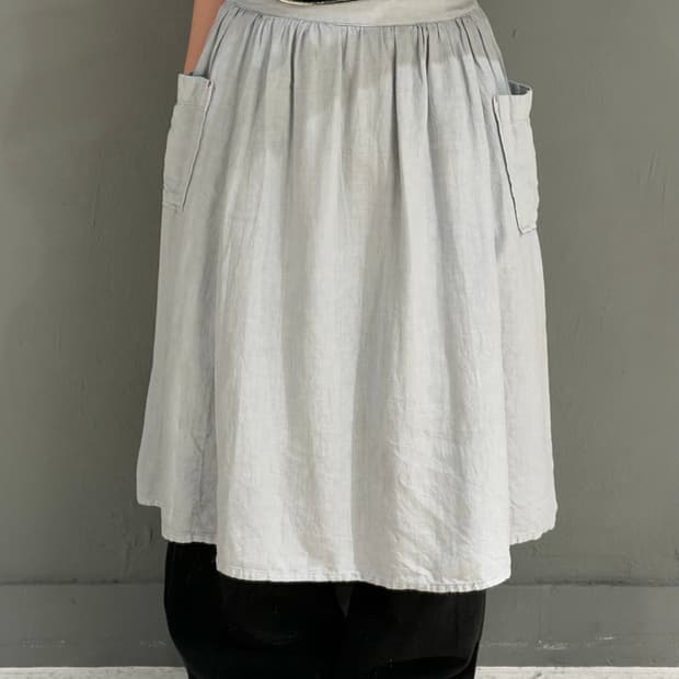 sky blue pocket detail skirt