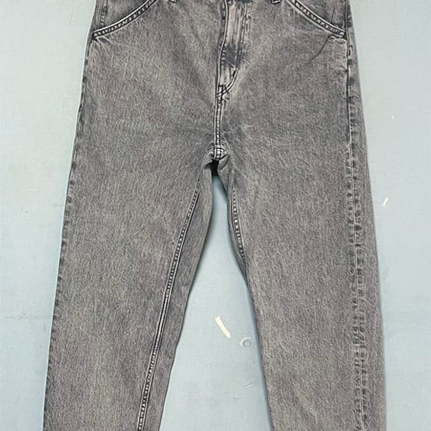 유니클로 남자 청바지 새상품 춘추 와이드핏진 캐주얼 그레이워싱 M 30